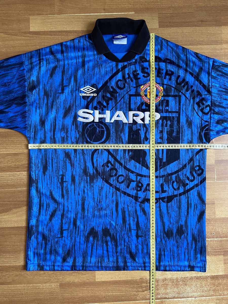 MANCHESTER UNITED 1992 1993 AWAY FOOTBALL SHIRT SOCCER JERSEY 