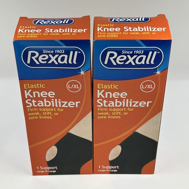 Rexall Elastic Knee Stabilizer Firm Support Brace L/XL for sale online