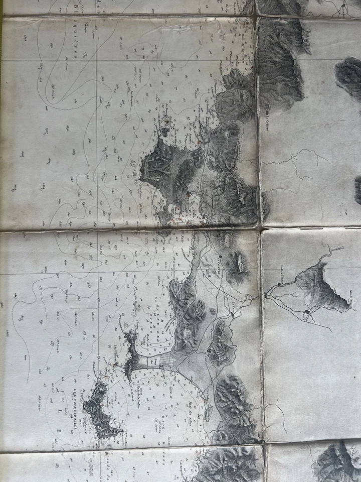 Old Map De marseille A St tropez carte levee de 1839 a 1844 - Image 4 of 4