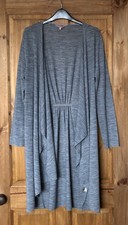 Phase Eight grey marl wool blend long open cardigan 14