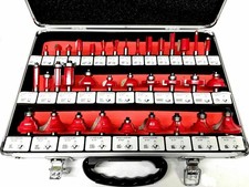 KIT SET DI 35 FRESE FRESA FRESATRICE PUNTE PER LEGNO PANTOGRAFO CON GAMBO DA 6MM