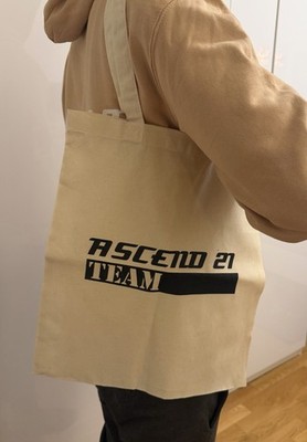Ascend 21 TEAM Jutebeutel   Urban Canvas Bag mit Statement-Print