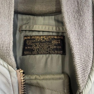 Buzz Rickson's MA-1 Flight Jacket 1st Model MIL-J-8279 Scovill