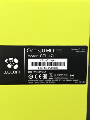 One By Wacom CTL471 Drawing Tablet Inc Pen, Cable, CD, Instructions - Picture 7 of 7