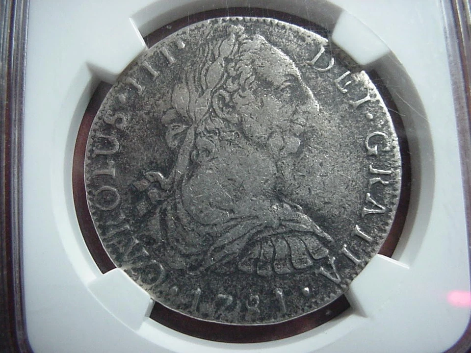 MEXICO 1781 MoFF 8 REALES PIECE OF EIGHT EL CAZADOR SHIPWRECK COIN NGC GENUINE - Image 2 of 4