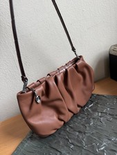 STAUD LEATHER BEAN SHOULDER BAG COGNAC MINI CONVERTIBLE