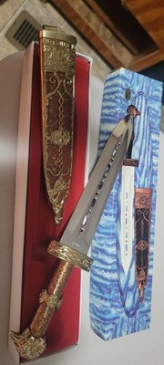 Fury Fixed Blade Dagger Eagle Head Fantasy Knife Spear Point 6'' Blade 