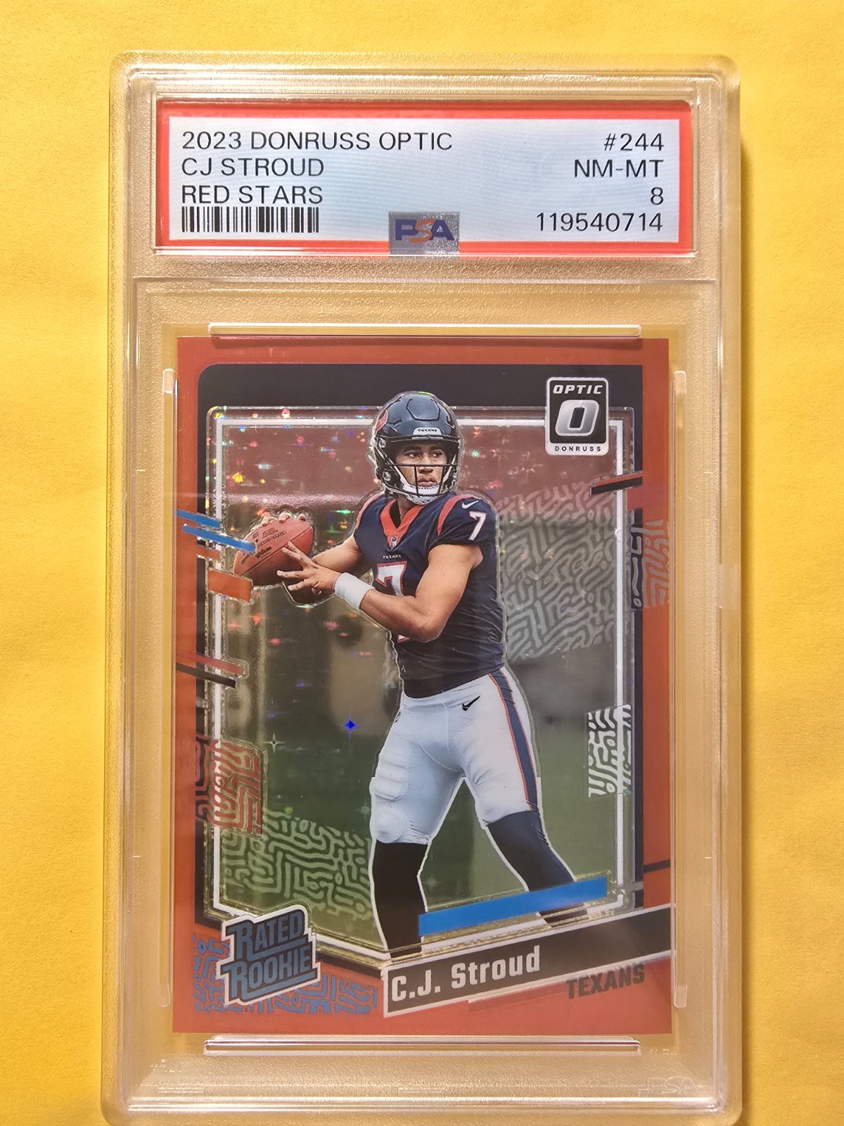 2023 Panini Donruss Optic - Rated Rookie C.J. Stroud #244 Red Stars Prizm (RC)