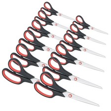12 Pack 8 Inch Heavy Duty All Purpose Scissors Bulk Craft Sewing Office
