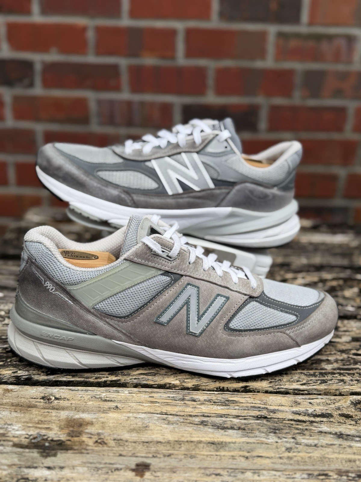 New Balance 990v5 Men’s Sz 12.5 Gray Castlerock Suede Mesh Running Gym Shoes T7