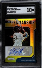 2022 Panini Prizm Randy Arozarena GOLD PRIZM /10 AUTO SGC 10 GEM MINT (9/10)