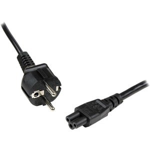 Startech 1M 3 Prong Laptop Power Cord Schuko Cee7 To C5 Clover Leaf Power Cable