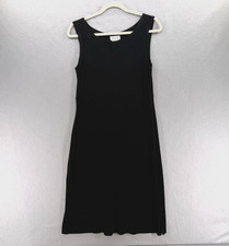 Coldwater Creek Dress Womens Size S Black Slinky Acetate Traveler's Minimalist