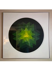 Microcosms II. Astron - P. P. 1/1 - Silk-Screen Serigraph by Brian Halsey Op-Art