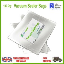 Vacuum Sealer Bags Textured Food Storage Strong Pouches Seal Embossed Vac x 100