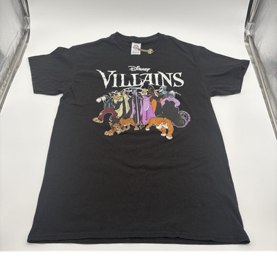 Vintage Delta Pro Weight Disney Villains Black Graphic T-Shirt Mens M
