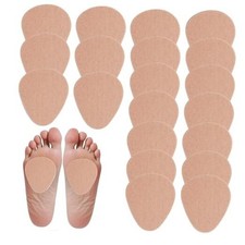 20 Pcs Metatarsal Felt Foot Pads Insert Pads Ball of Foot Cushion Skin Color