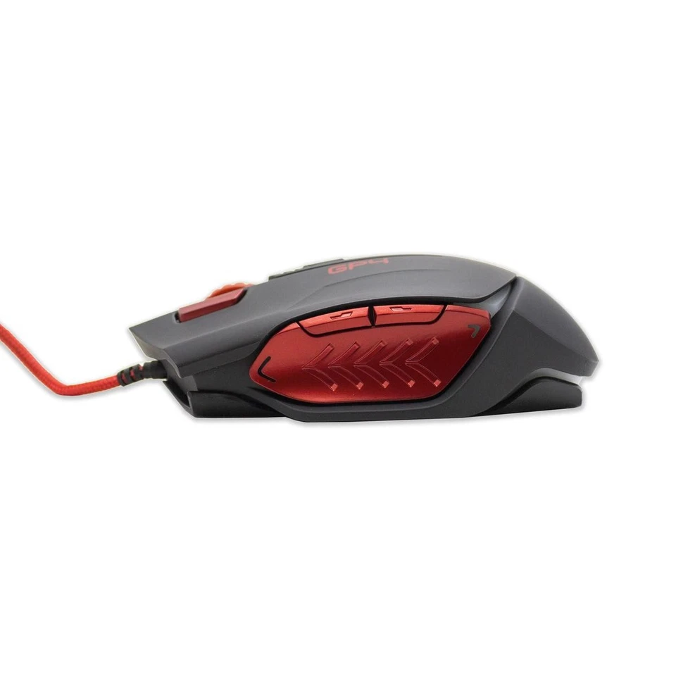 Professional Gaming Mouse Red Lightweight 7 Buttons Wired - Image 3 of 4