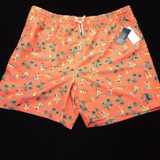 NWT- POLO RALPH LAUREN SWIM SHORTS TRUNKS -XLT TALL- PALM ISLAND SAIL BOAT -PONY
