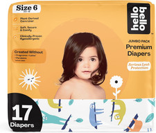 Premium Baby Diapers Size 6 I 17 Count of Disposeable, Extra-Absorbent, Hypoalle
