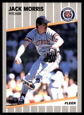 Jack Morris 1989 Fleer #139 Detroit Tigers MLB READ FREE SHIPPING AutographDen