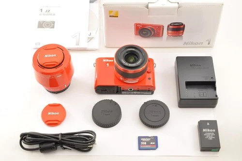 Rare! [Top Mint+] Nikon 1 J2 Orange Digital Camera W zoom Lens Kit US OR Stock image 20