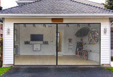 Garage Screen Doors for 2car garage16x8FT Fib...