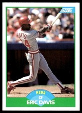Eric Davis 1989 Score #109 Cincinnati Reds MLB READ FREE SHIPPING AutographDen