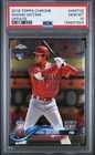 2018 TOPPS CHROME UPDATE SHOHEI OHTANI BATTING ROOKIE DEBUT PSA 10 #HMT32