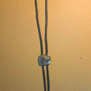 Western Men's Horse Head Bolo Tie Black Adjustable Multi Tone Gold Plated