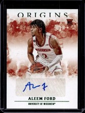 ALEEM FORD WISCONSIN BASKETBALL PANINI Green Foil ROOKIE AUTOGRAPH AUTO CARD RC