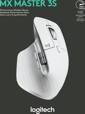 Logitech MX Master 3S Kabellos Maus - Hellgrau