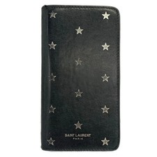 SAINT LAURENT PARIS 559405 Black Leather Accessory Case