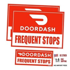 Red DoorDash Magnetic Sign for Car - 3 Pack - Red