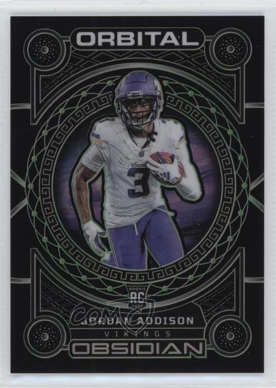 2023 Obsidian Orbital Green Electric Etch 23/35 Jordan Addison Rookie RC 15bk