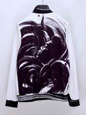 Men's ADIDAS Muhammad Ali Printed Full Back White Zip Track Jacket 2007 Size L