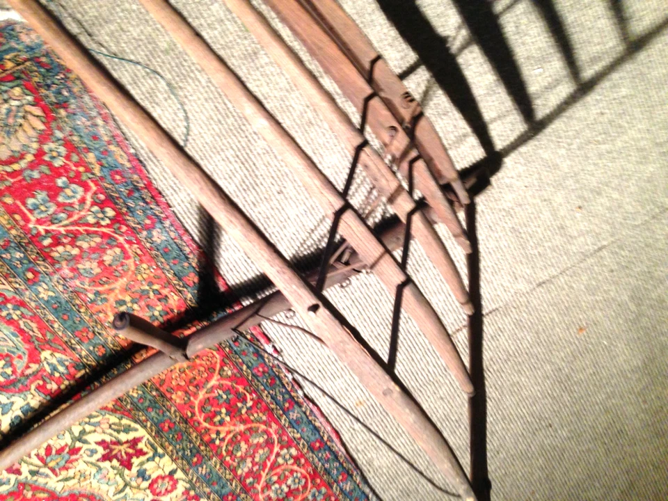 ANTIQUE BARN FARM HAY GRAIN CRADLE SCYTHE LARGE WALL CEILING DECOR - Image 2 of 4