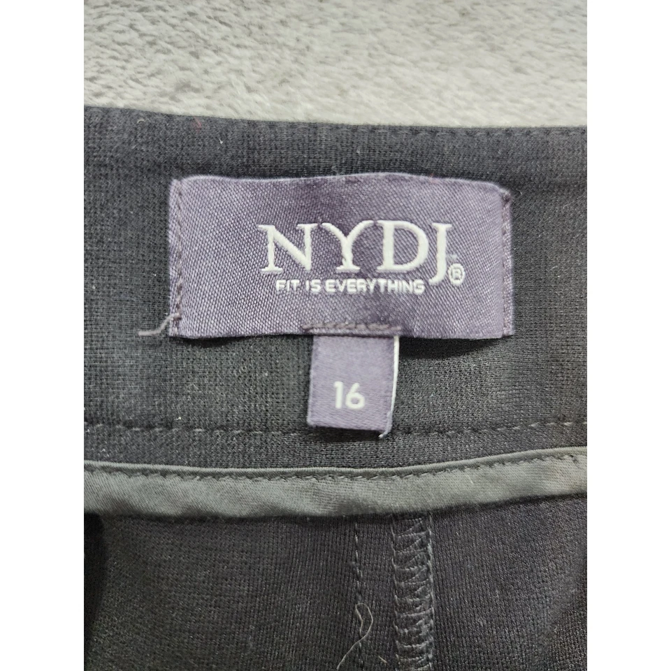 Pantalón tobillo NYDJ Ponte tejido tiro alto talla 16 negro elástico liftxtuck corte oficina Foto 4 de 4