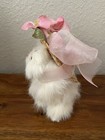 Vintage 1950s Fancy Realistic Cat with Flower and Feather Hat - Rabbit Fur — photo 2