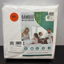 Utopia Queen Size White Premium Viscose And Bamboo Mattress Protector