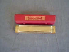 HOHNER MARINE BAND HARMONICA NO. 365 "G" WITH STORAGE CASE