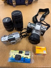Lot of 35mm Cameras and lenses Canon, Minolta, Pentax . See photos