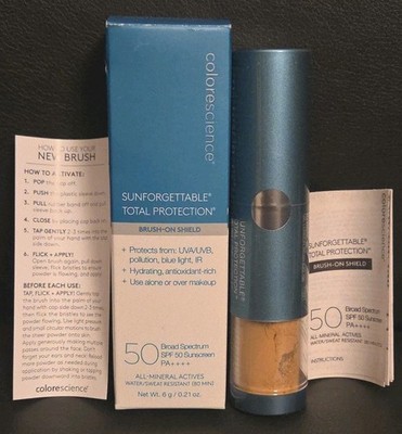 Colorescience Sunforgettable Brush-On Sunscreen Mineral Powder SPF 50 Deep .21oz