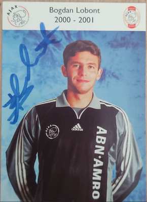   Bogdan Lobonț Ajax Amsterdam 2000/2001 Autogrammkarte