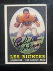 Les Richter Autographed  1958 Topps Football Card #105 LA Rams HOF Died 2010