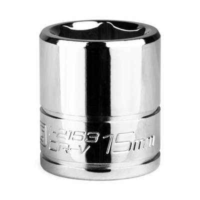 15mm Shallow Socket 1/4 Inch Drive 6 Point Metric Hand Tool