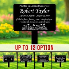 Personalized Memorial Tree Plaque with Stake, Sturdy Metal Garden Marker decor