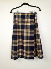 Women s Pitlochry Knitwear Kilt Skirt 100 Wool From Scotland Vintage Size 12
