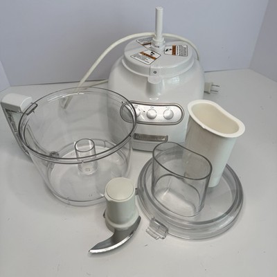 KitchenAid KFP715WH2 7 Cup Food Processor White w/Bowl, Lid, Blade Tested Works