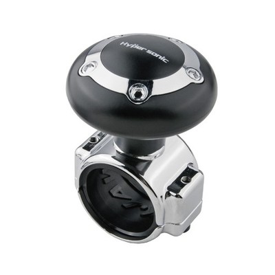 Hypersonic Large Steering Wheel Knob Spinners, Universal Vehicle L, Black 